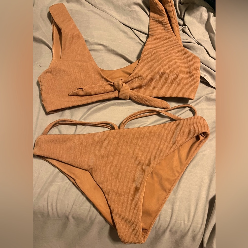 Nude Colored Matching Swimsuit